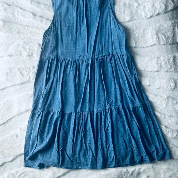 Lucky Brand Blue Tiered Sundress Sleeveless Midi - Picture 2 of 5